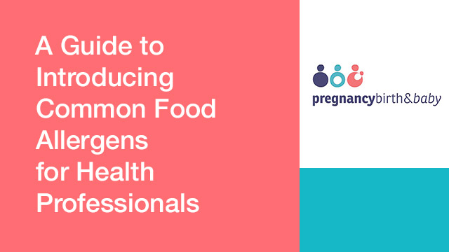 Image for A Guide to Introducing Common Food Allergens for Health Professionals